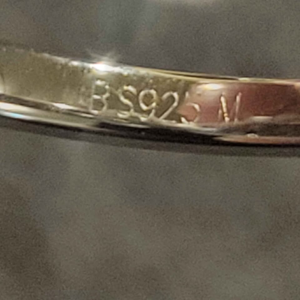 1ct Moissanite Silver Ring, size 5