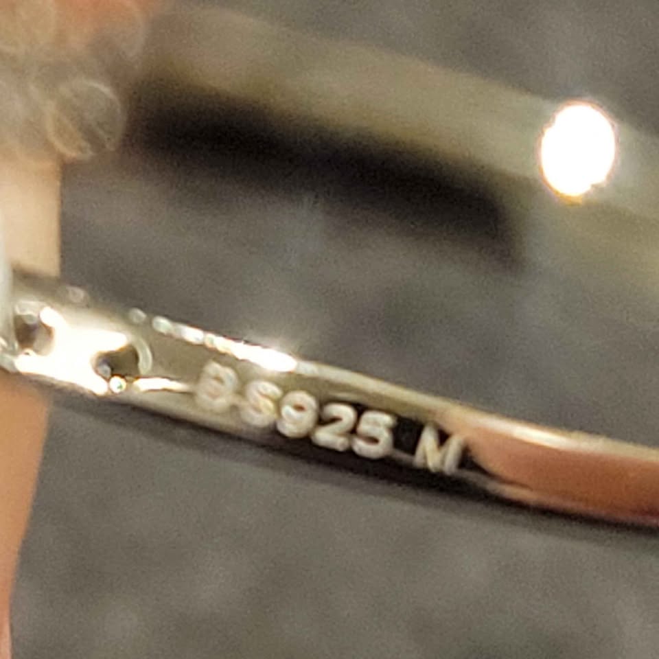 2.23ct moissanite silver ring, size 9