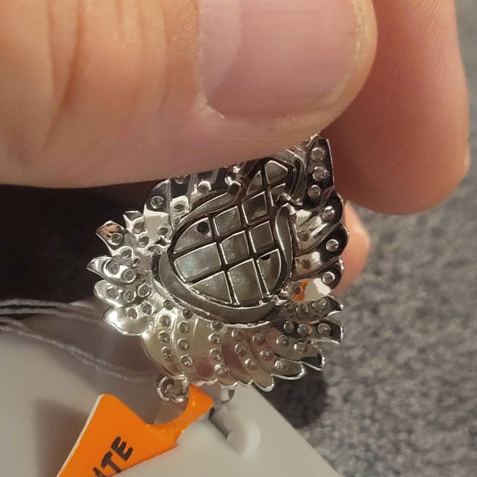3.50ct moissanite silver Lion Pendant