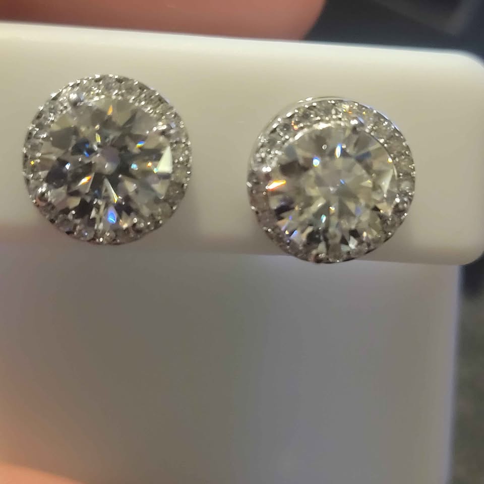 4.36 ct Silver Moissanite Earrings
