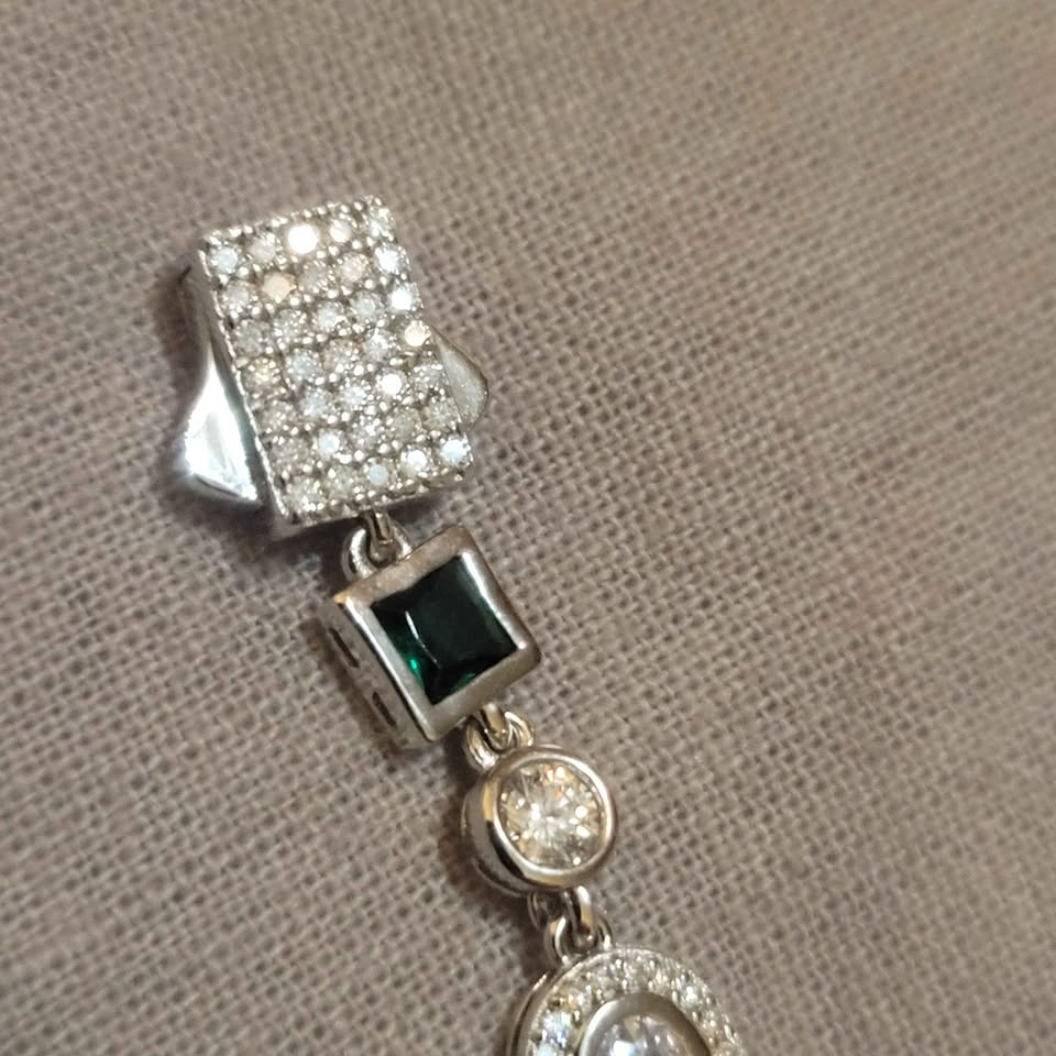 8.5 in. Multi-gem silver bracelet