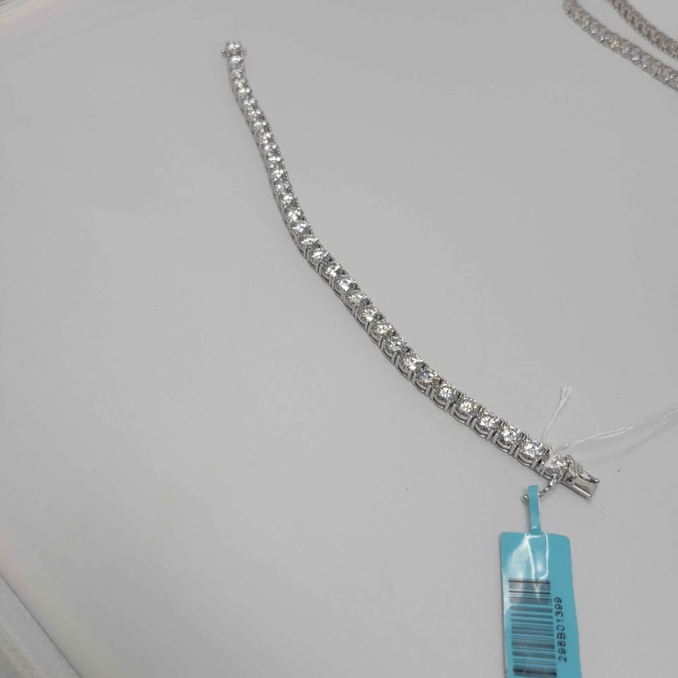 8 inch Moissanite silver tennis bracelet 6mm