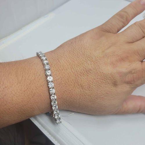 8 inch Moissanite silver tennis bracelet 6mm